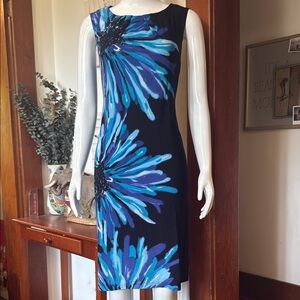 NWT northern reflections size small Floral Sleeveless Dress - Blue and Black